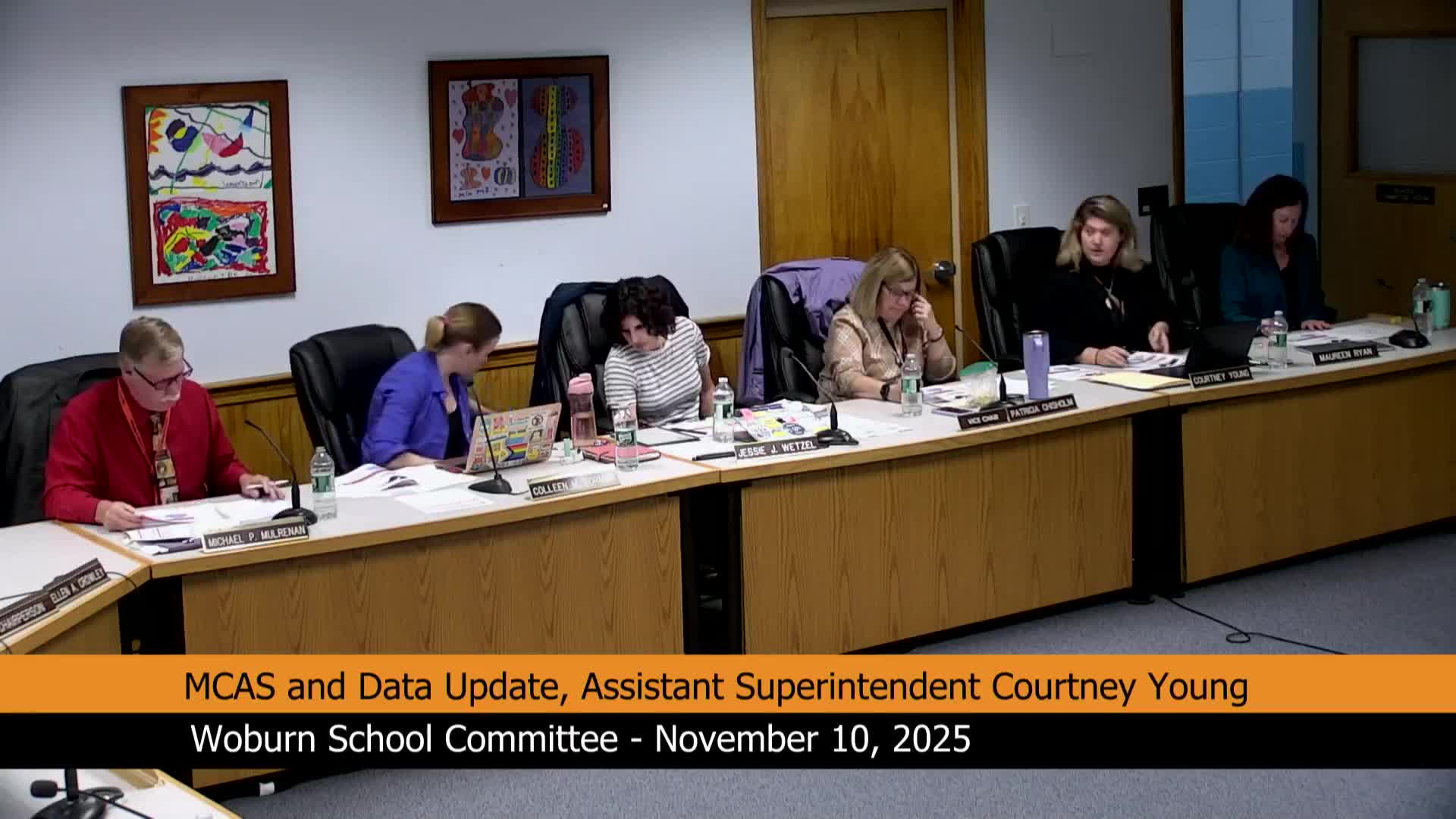 Woburn presents MCAS and benchmark data; officials highlight literacy growth and AP access