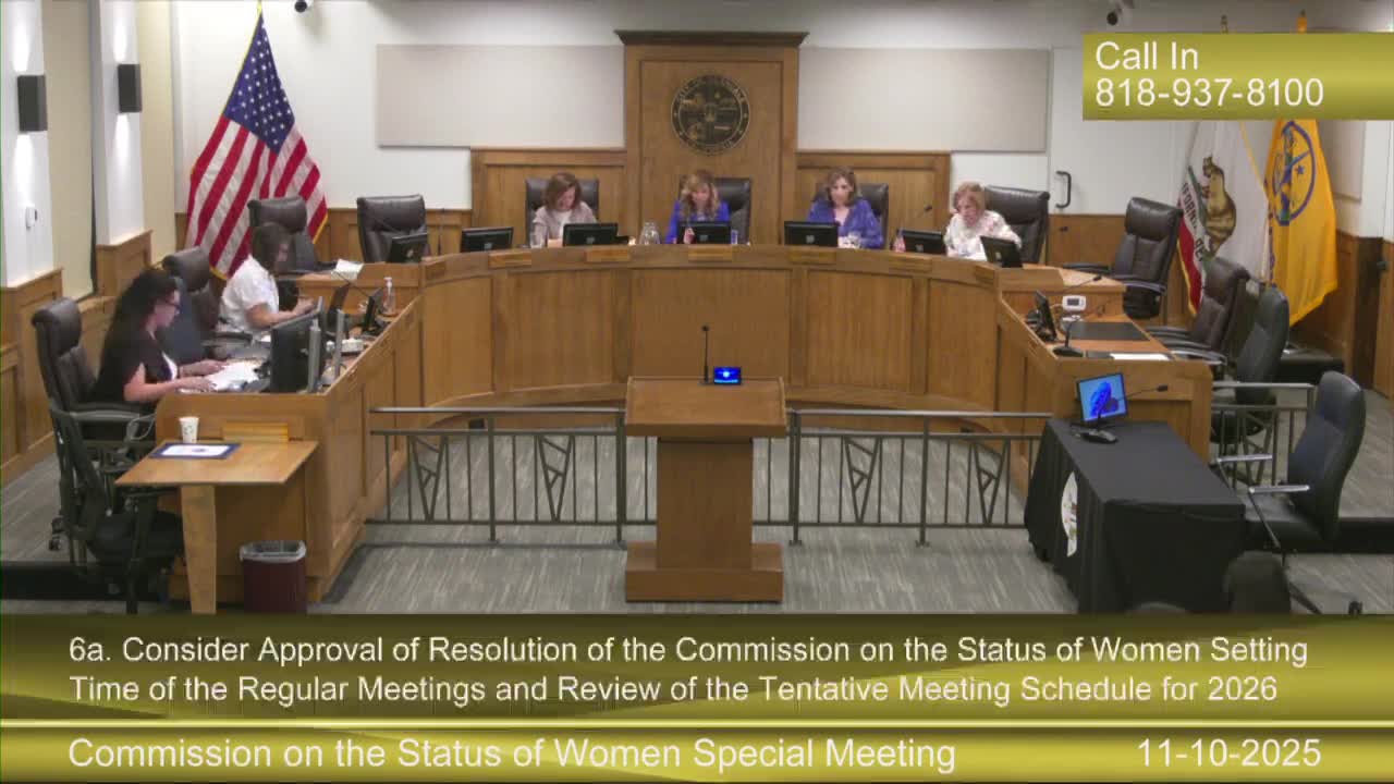 Glendale commission votes to meet monthly at 4:30 p.m.; approves August minutes