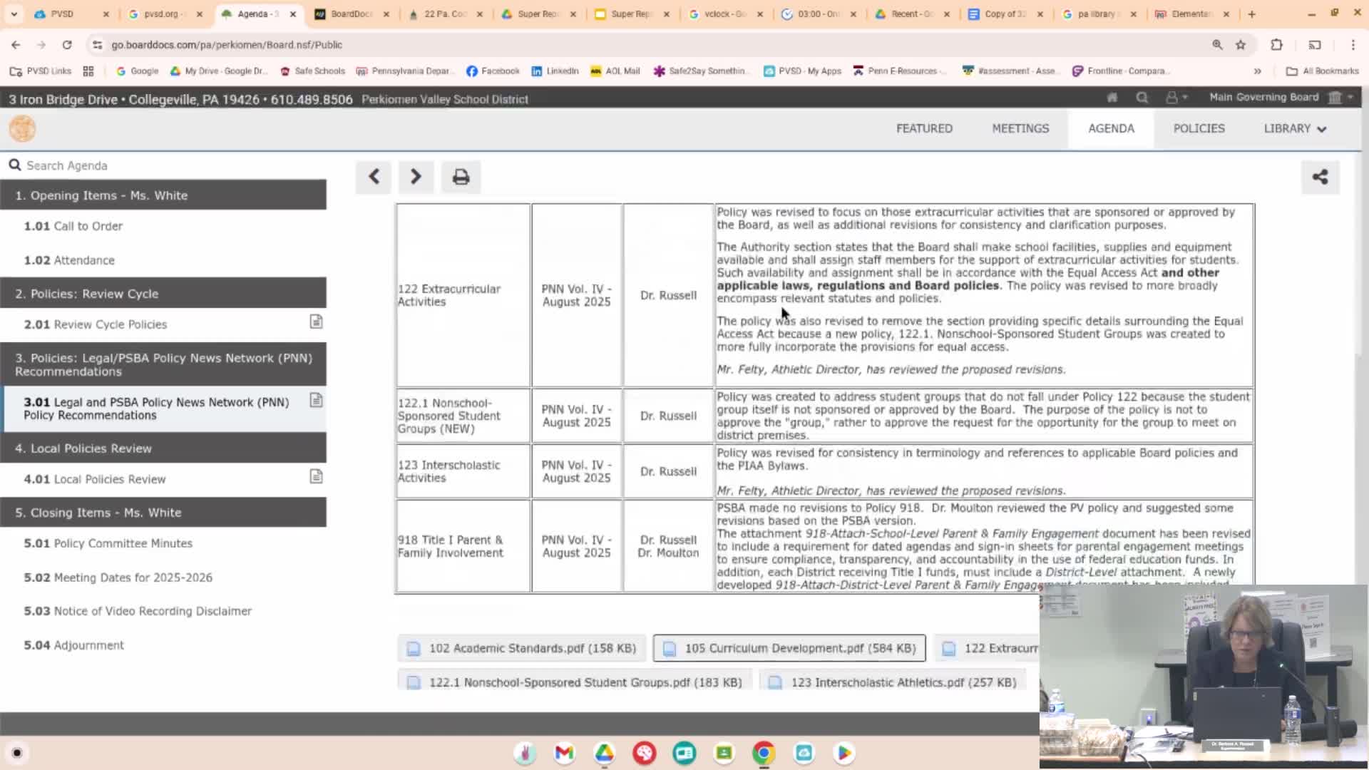 Board holds extracurricular and non‑sponsored groups policies for clarity on access, language and liability