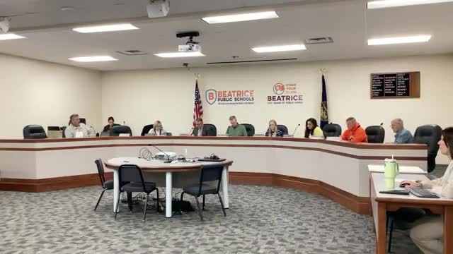 Beatrice board approves consent agenda, hears treasurer and district updates