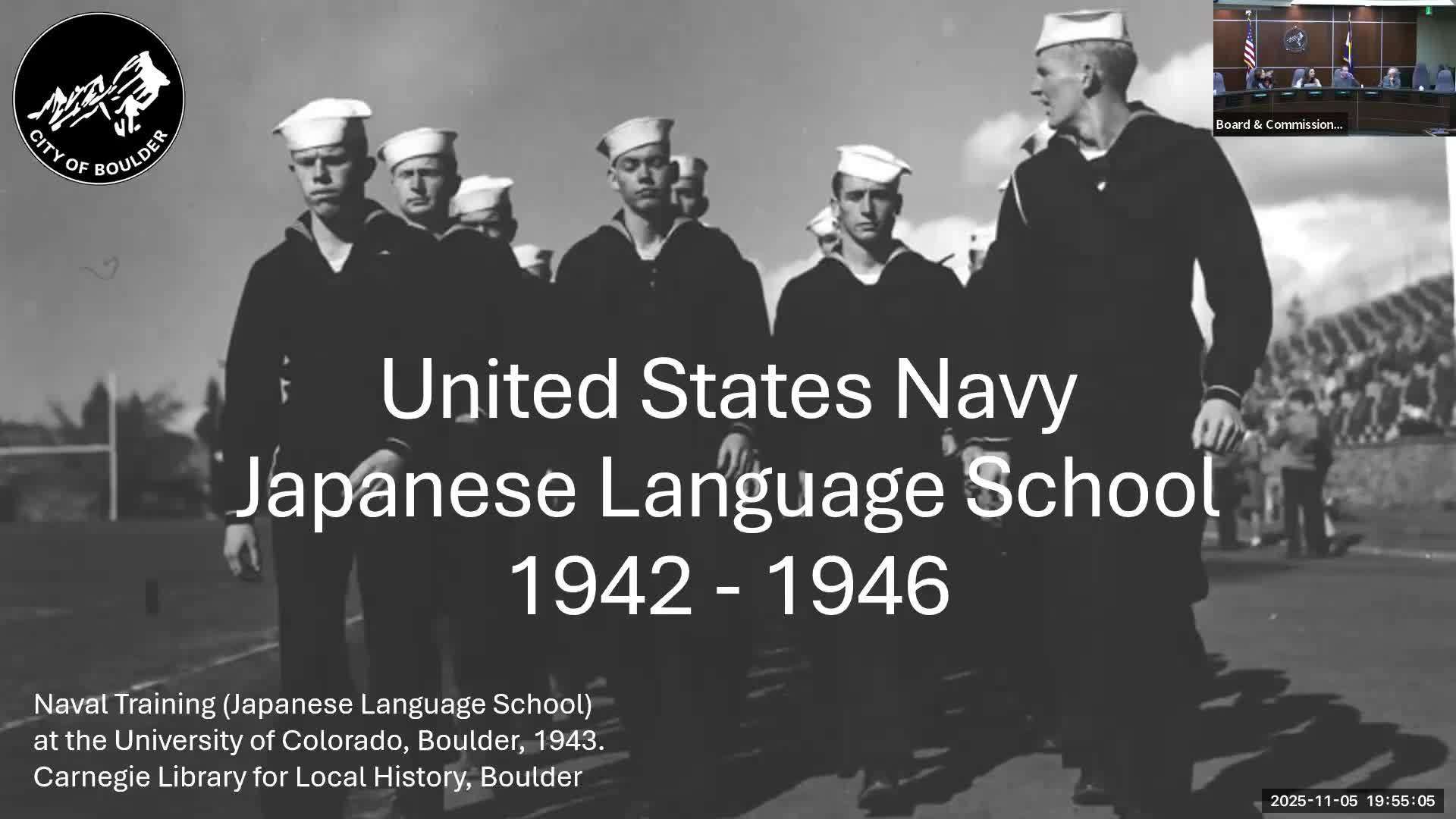 Landmarks Board hears history of WWII Navy Japanese language school hosted in Boulder