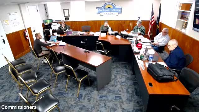 Atchison County approves KDOC budget adjustment and multiple purchase orders including road grading and IT security upgrade