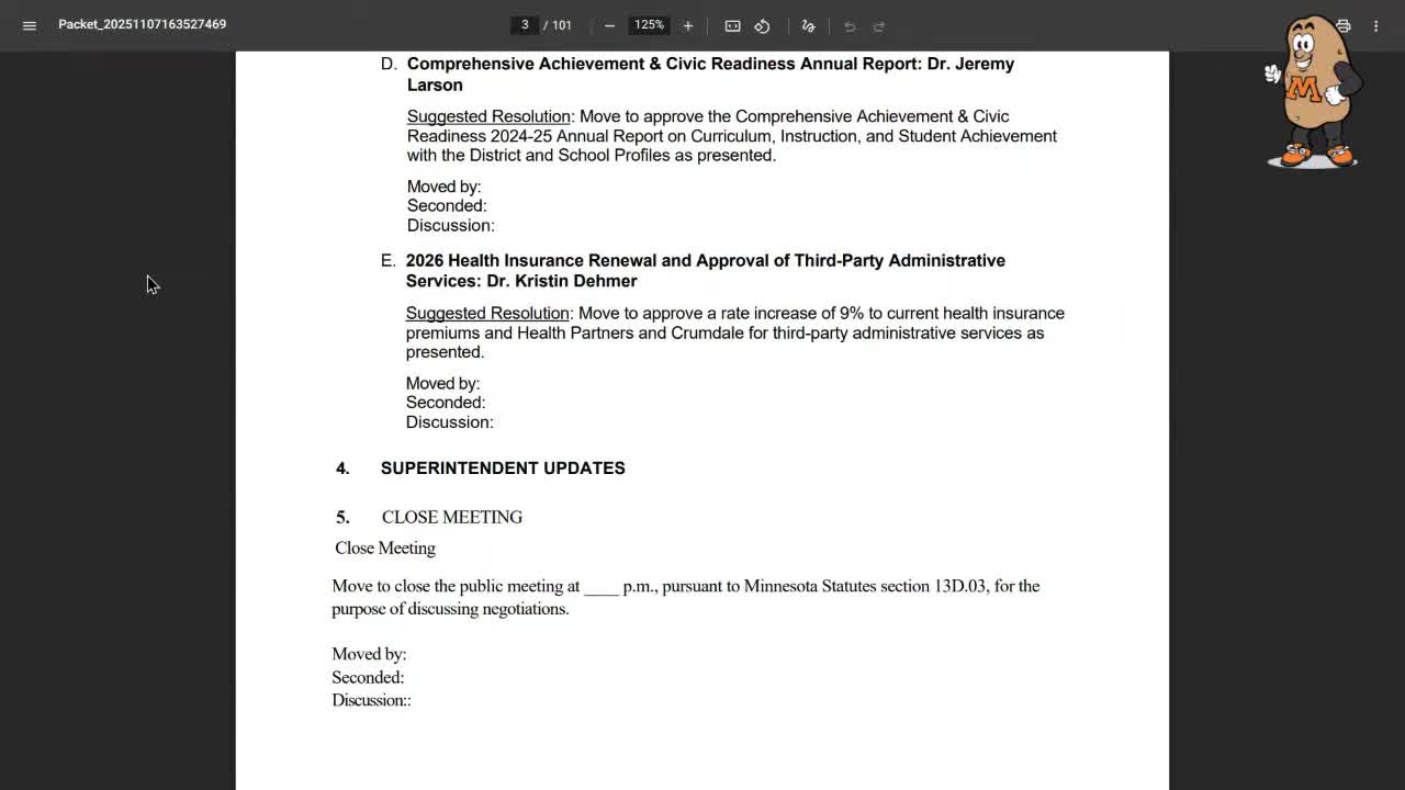 Board approves district’s Comprehensive Achievement and Civic Readiness annual report