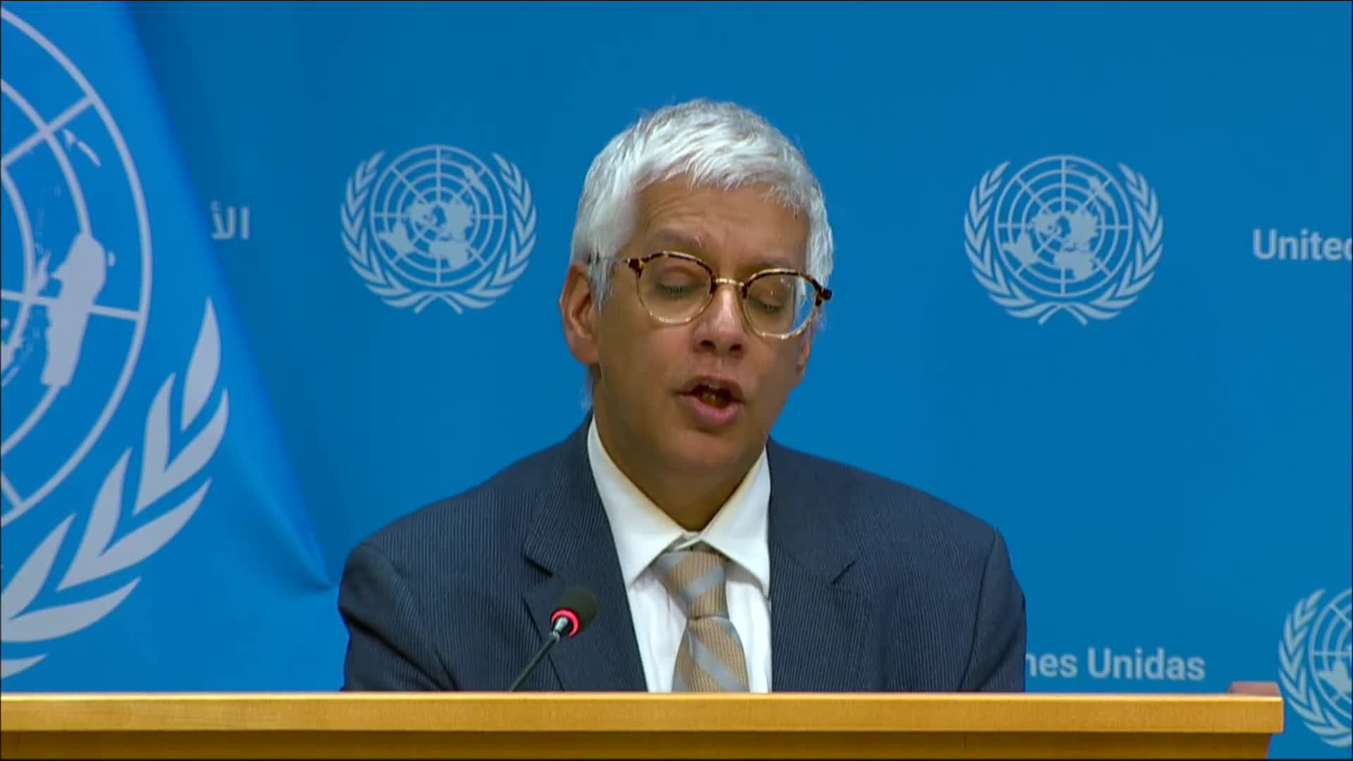 UN briefs on massive evacuations in the Philippines after Typhoon FangWong makes landfall