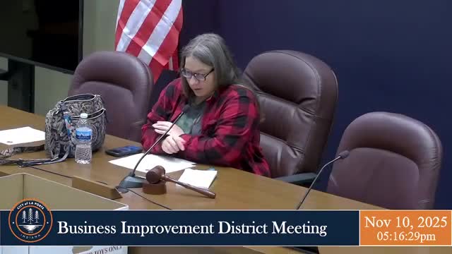 Board hears October finance report, approves sidewalk maintenance invoice and notes holiday lighting repairs