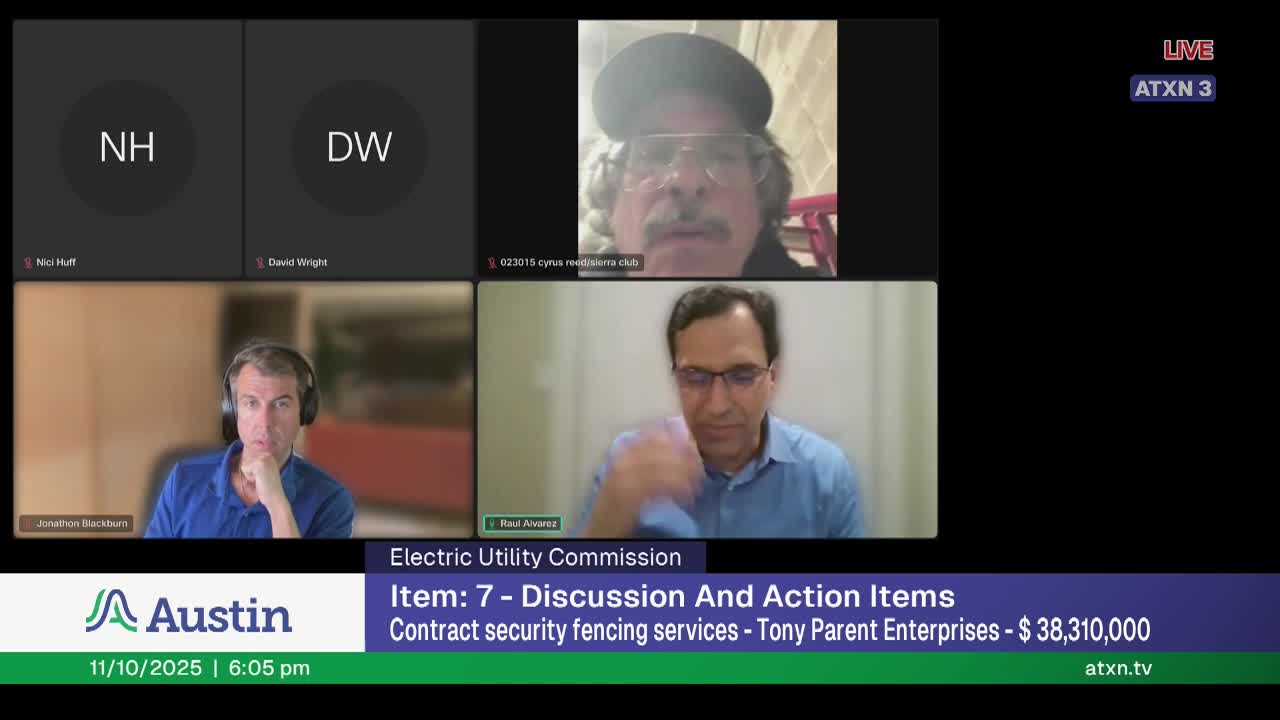 Austin Energy approves $38 million multi‑year security fencing contract for generation sites