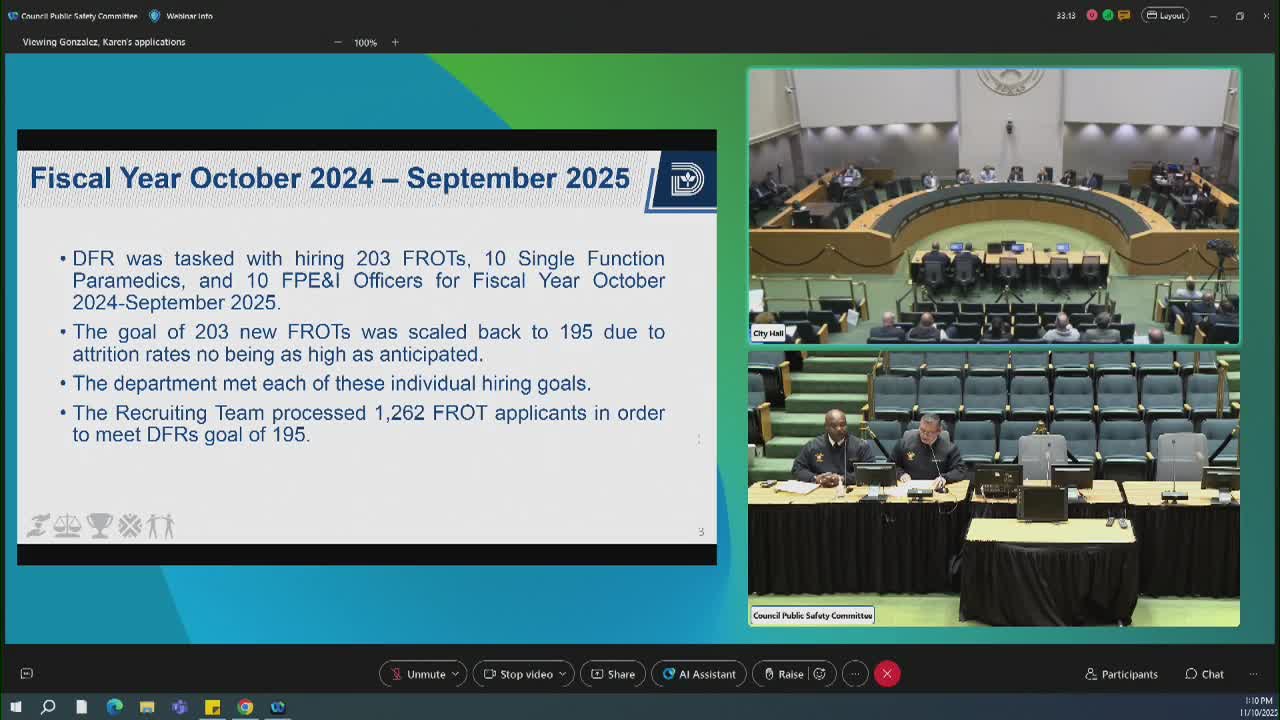 Dallas Fire Rescue says it met FY25 hiring goals, credits retention efforts
