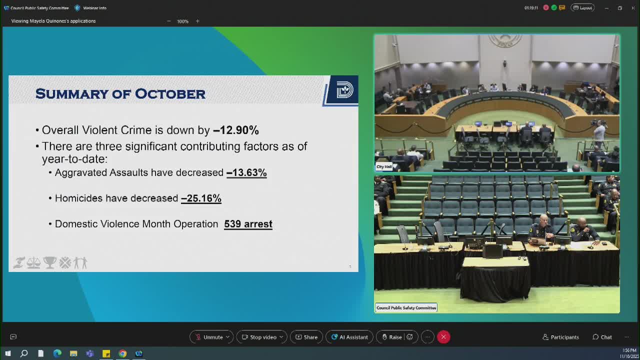 City reports continued decline in violent crime; homicide and aggravated assault down year-to-date