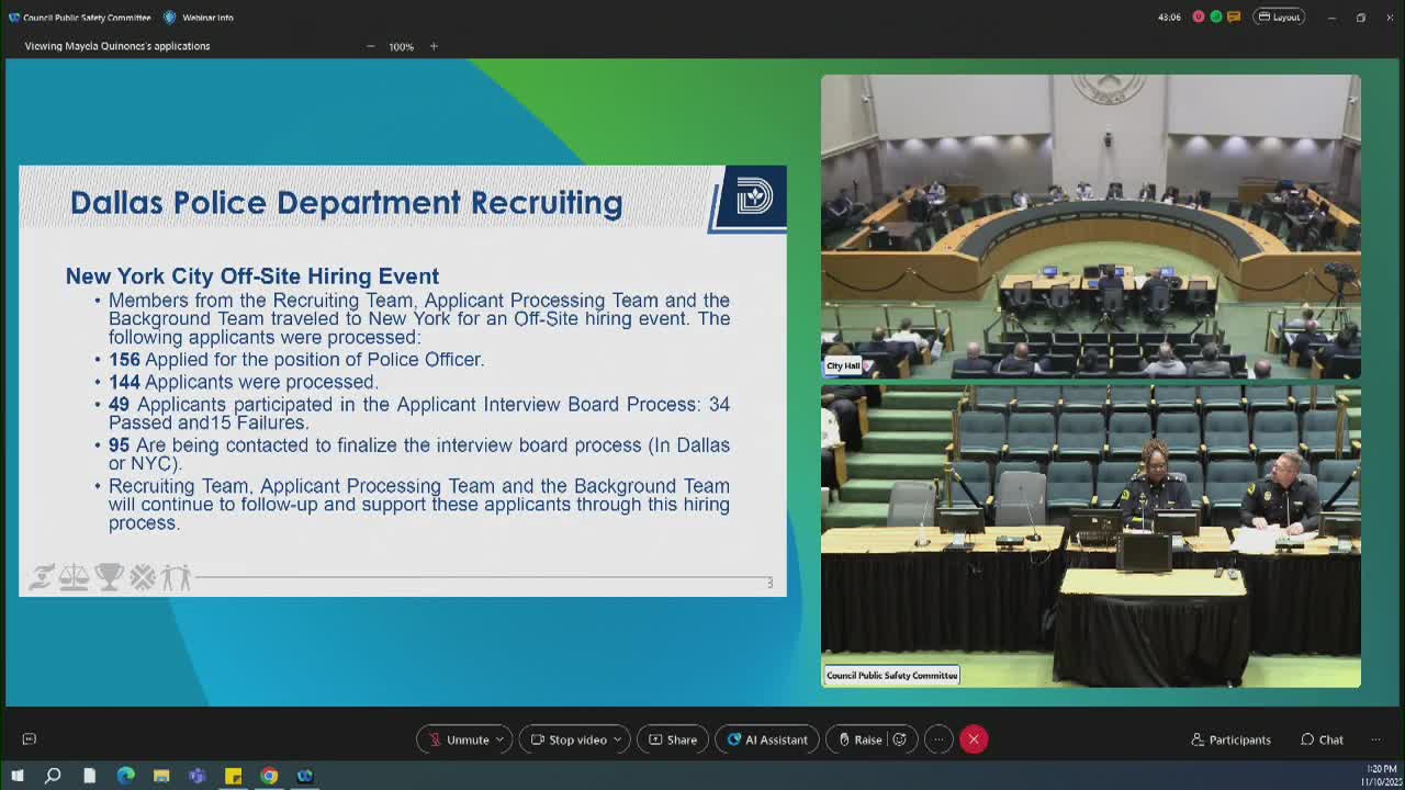 Dallas Police outlines plan to more than double incoming academy class, eyes New York recruiting