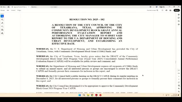 Texarkana staff seeks public comment on draft CDBG CAPER; highlights job training, housing repairs and accessibility upgrades