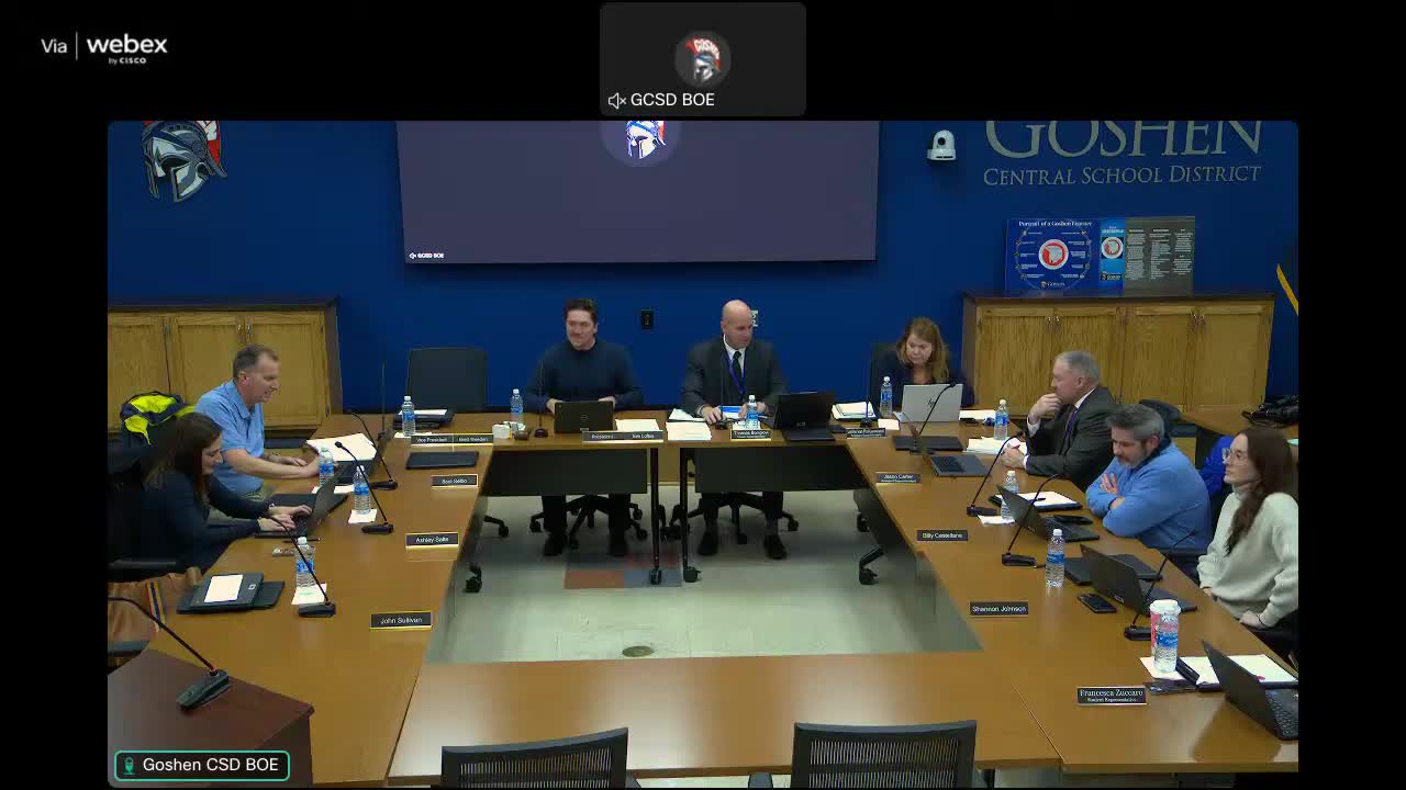 Goshen budget presentation shows multi-year shortfalls; board told to weigh levy cap and reserve use