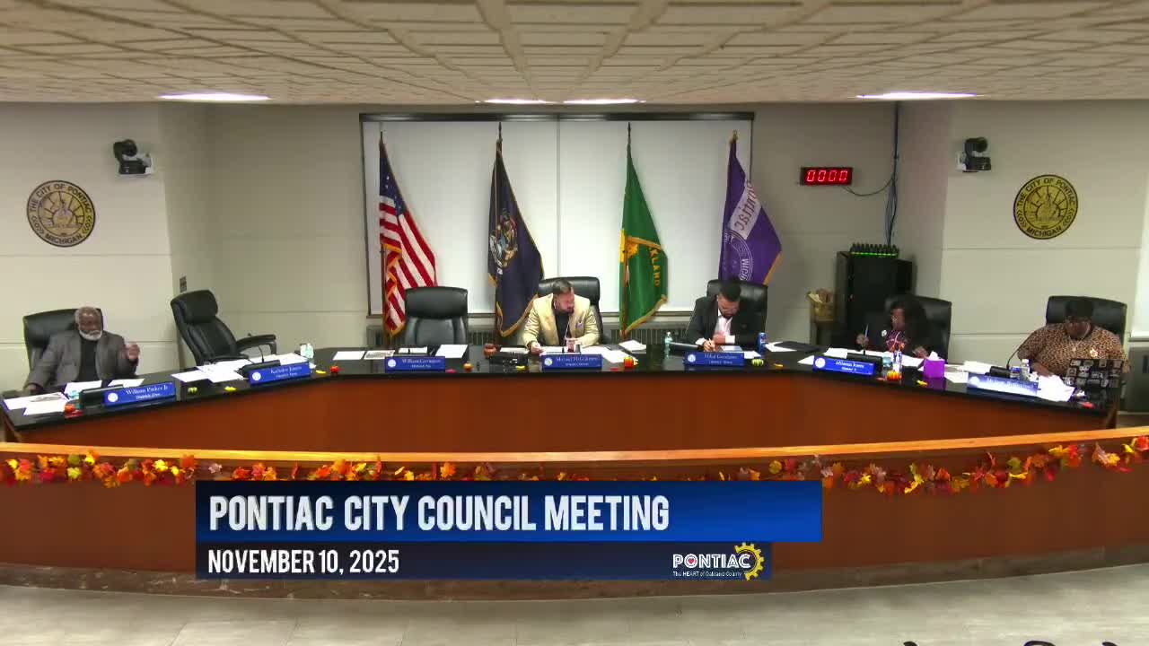 Votes at a glance: Pontiac council approves translations contract, easement, CDBG amendment window and other items