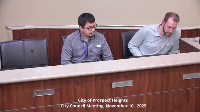 Prospect Heights council approves ordinances, intergovernmental agreement and inspection contract; multiple first readings held