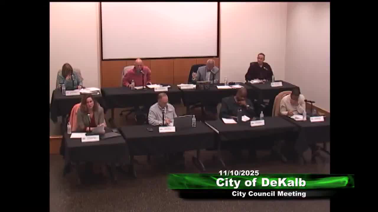 DeKalb council advances 2025 property tax levy and approves tax‑abatement ordinance; debate centers on affordability and reserves