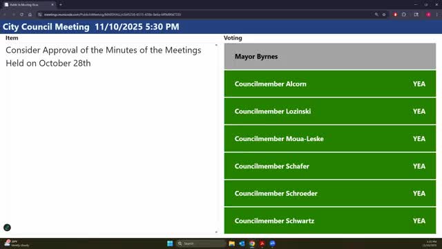 Marshall City Council approves consent agenda, separate raffle permit; dozens of routine items advanced