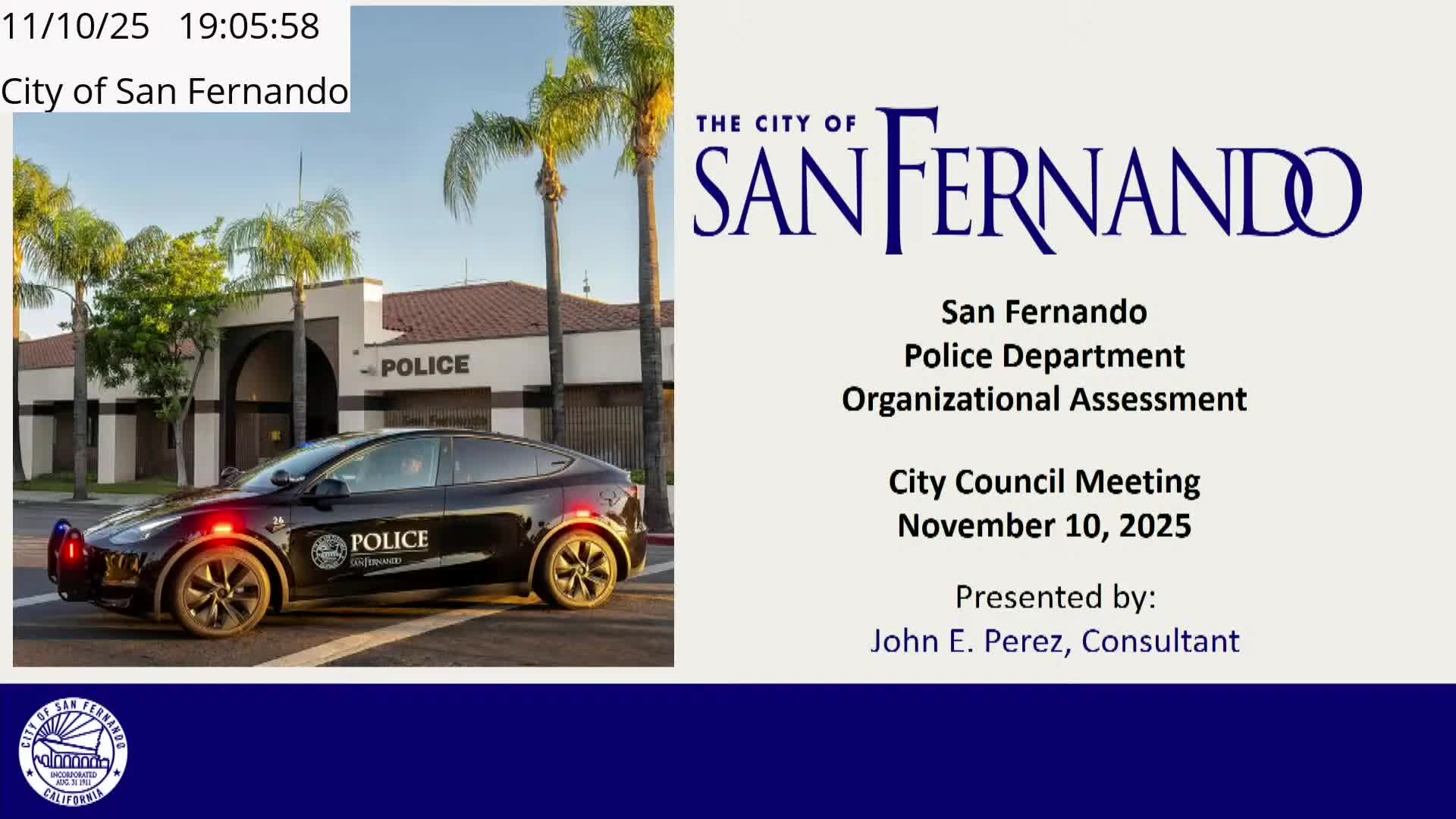 Consultant urges new training post and accountability systems in San Fernando police assessment