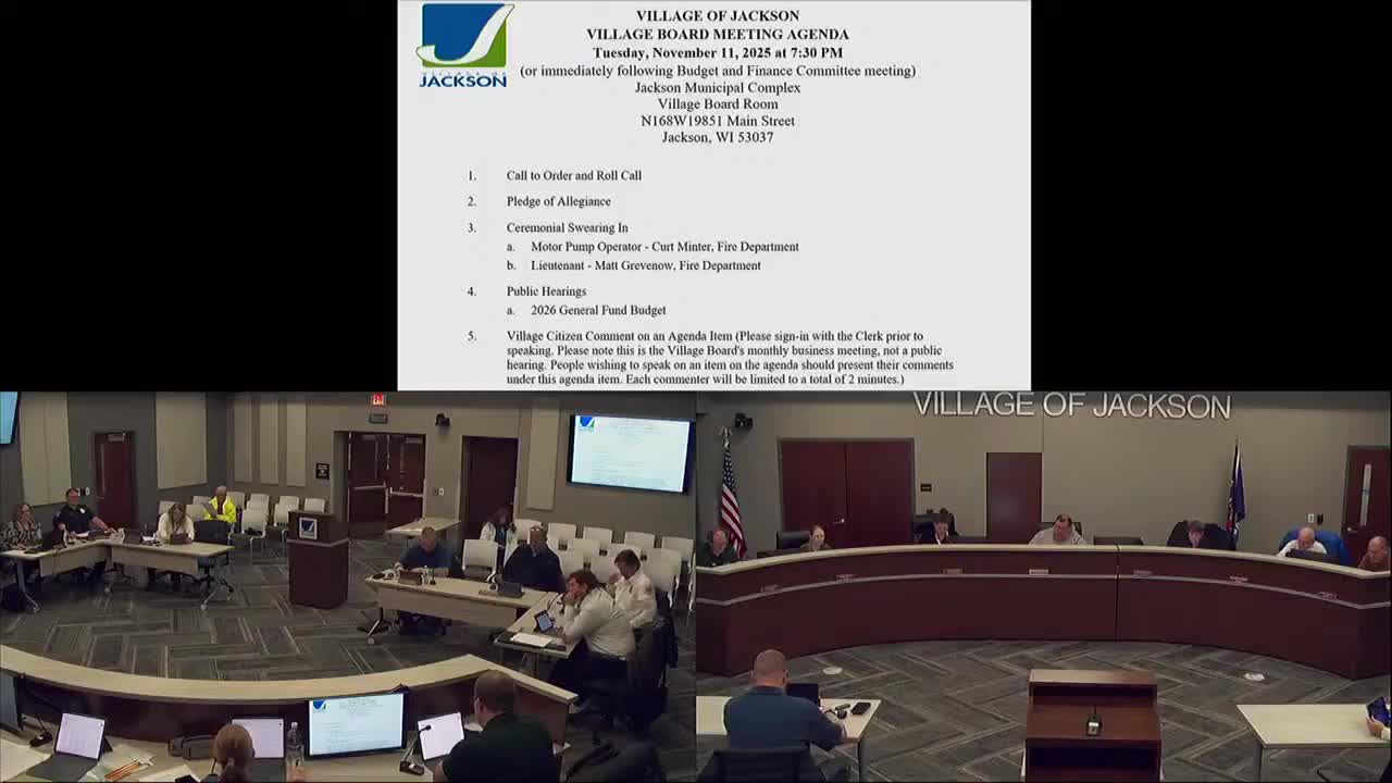 Village of Jackson adopts 2026 budget, utility budgets and 18% sewer rate increase