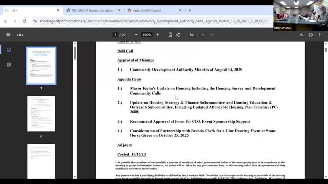 Middleton mayor outlines housing push, TIF review and resident survey showing strong local attachment