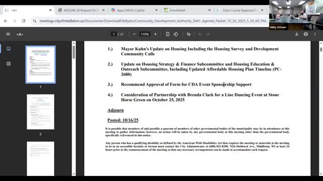 CDA approves edits to event sponsorship form, declines last-minute partnership for Oct. 25 line-dancing event