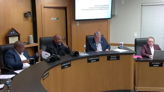 Newberry commissioners approve interim zoning changes on first reading, strip lot‑count language
