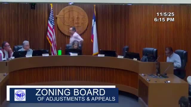 Board deadlocks on setback variance for 1902 Flowers Drive; motion to grant fails