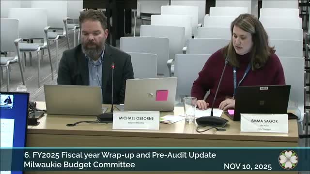 Milwaukie budget committee kicks off FY26 with conservative forecast and new revenue tools