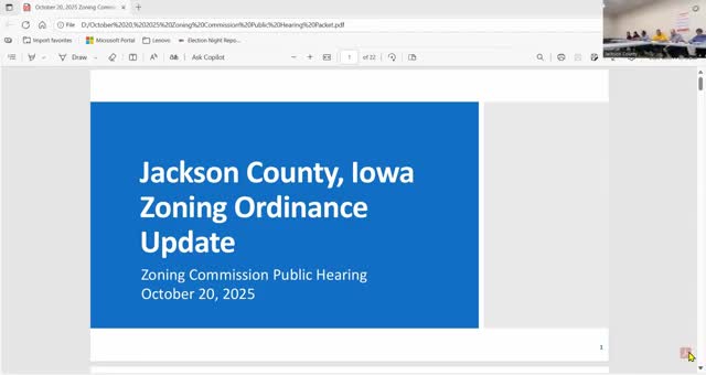 Jackson County zoning commission approves draft text update, adds burial-site screening and sign changes
