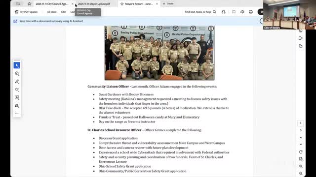 Bexley police outline staffing, K‑9 vehicle and slowdown initiatives in 2026 budget review