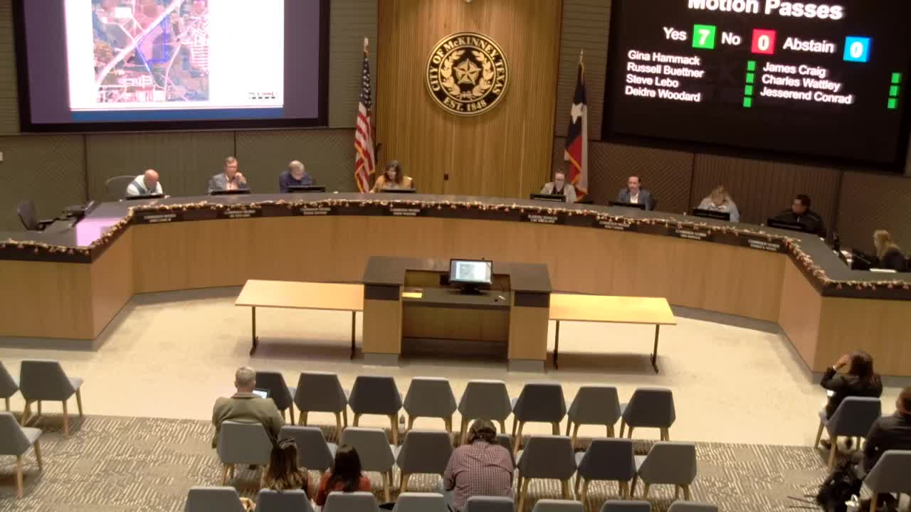 McKinney Planning & Zoning Commission forwards six zoning items — all approved 7–0