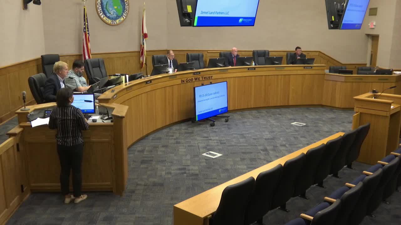 Board splits 3–1 to forward Zimor Land Partners PD major modification to county commissioners