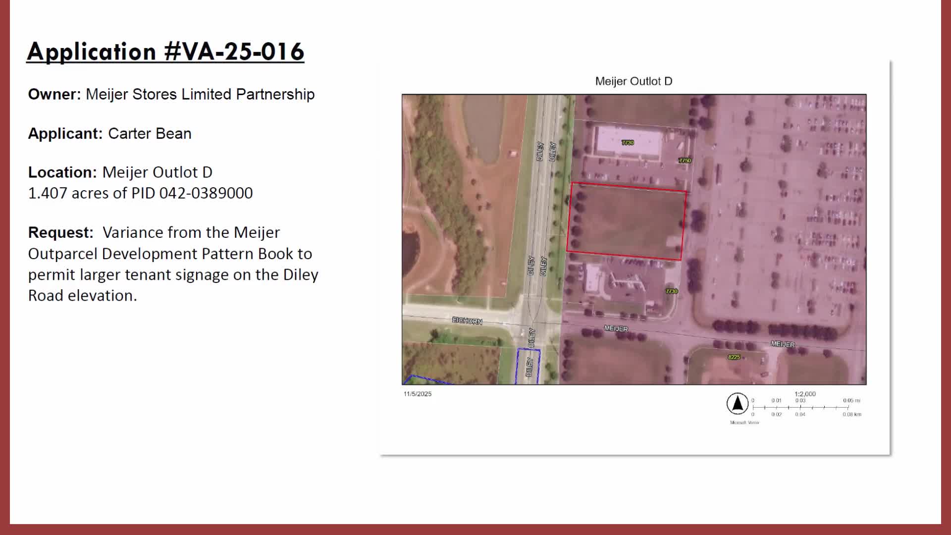 Commission approves signage variances and recommends final plan for Meijer Outlot D