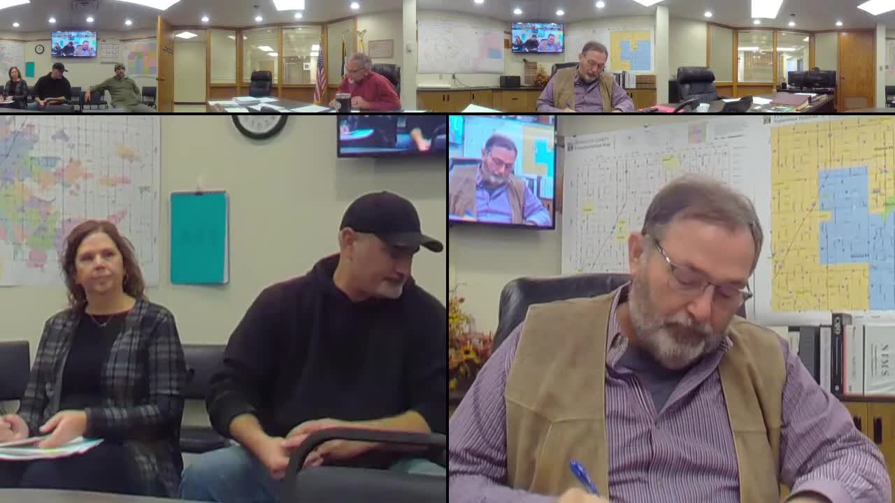 Supervisors review drainage‑ditch tree and shrub control work, discuss contract wording and mechanical removal for overgrown stretches