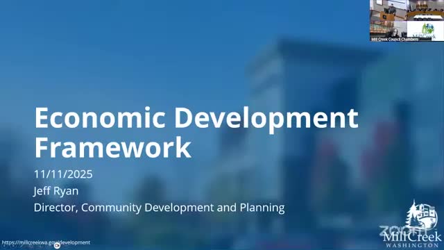 Council hears economic development framework focusing on redevelopment, retail leakage and business retention