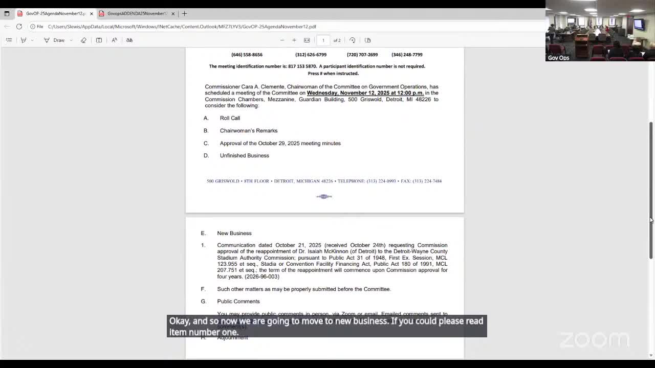 Wayne County committee reappoints Dr. Isaiah McKinnon to Stadium Authority