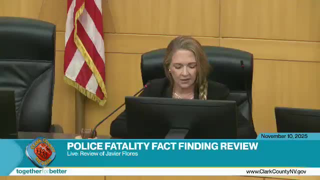 Clark County holds public review after DA declines prosecution in shooting death of Javier Flores
