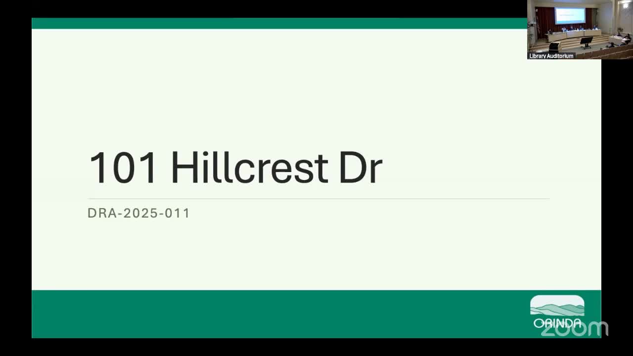 Orinda planning commission approves 340-square-foot addition at 101 Hillcrest Drive in Ridgeline Overlay