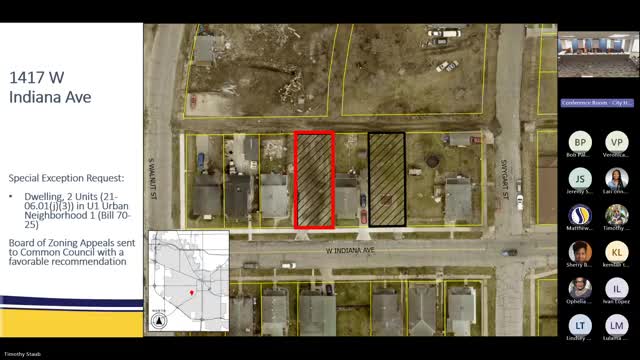 Zoning committee clears multiple small residential petitions, including duplexes and a two-unit conversion