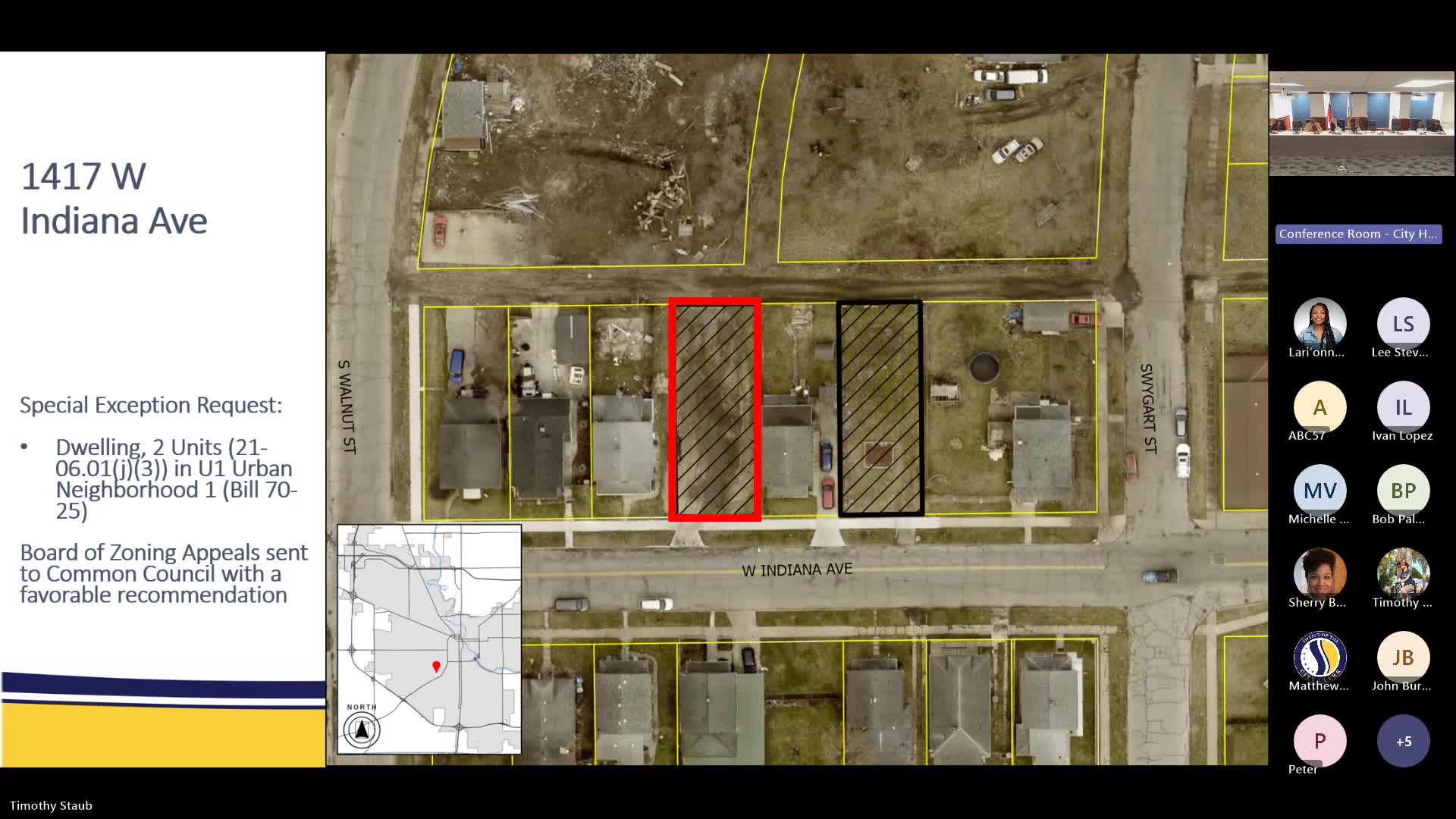Council approves three zoning special exceptions for West Indiana and Elliott Street lots