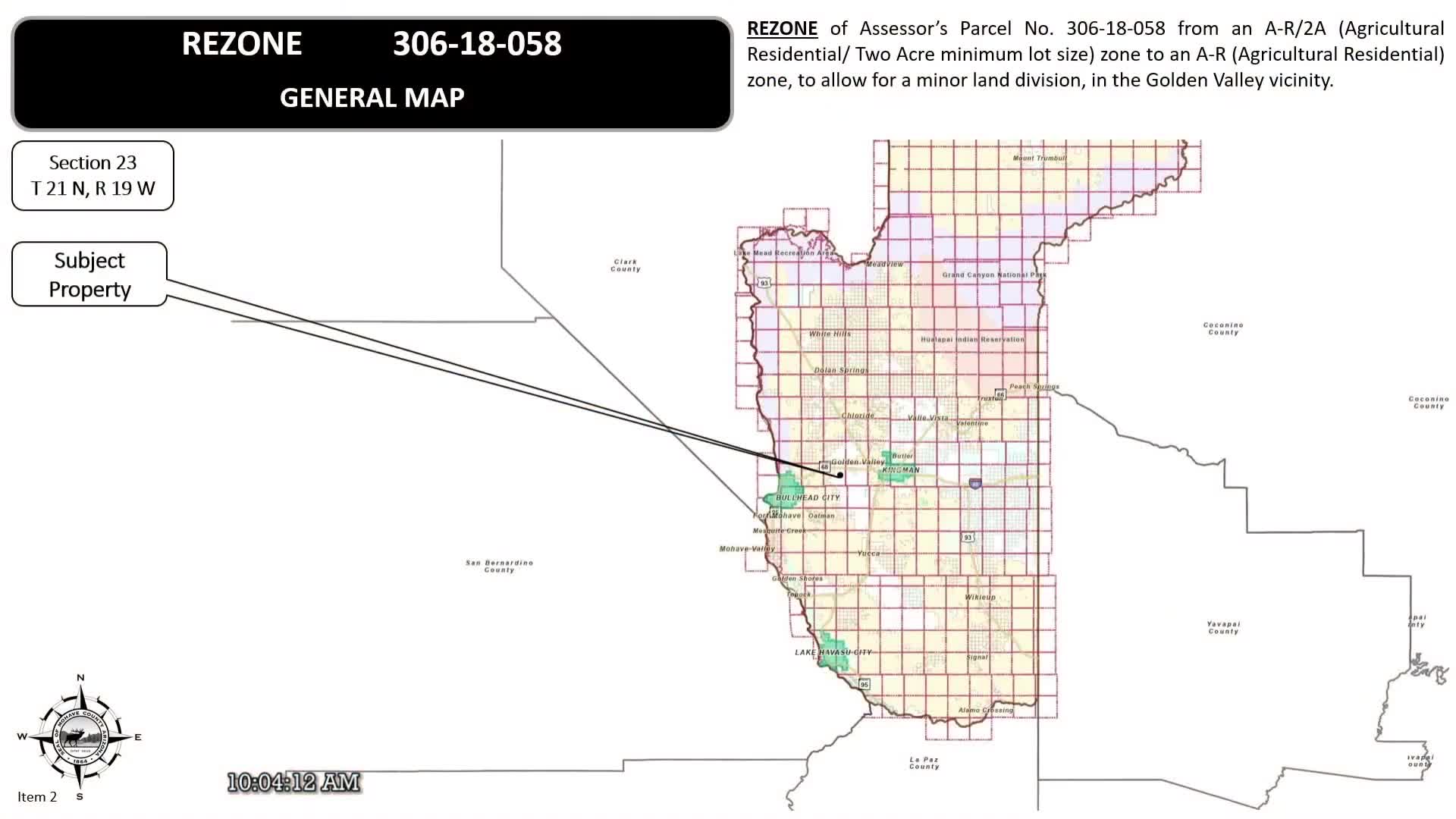 Commission approves series of rezones and minor land-division requests across Golden Valley, White Hills and Kingman areas