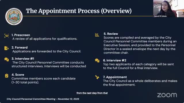 Lawrence City personnel committee begins school committee interviews, moves into executive session