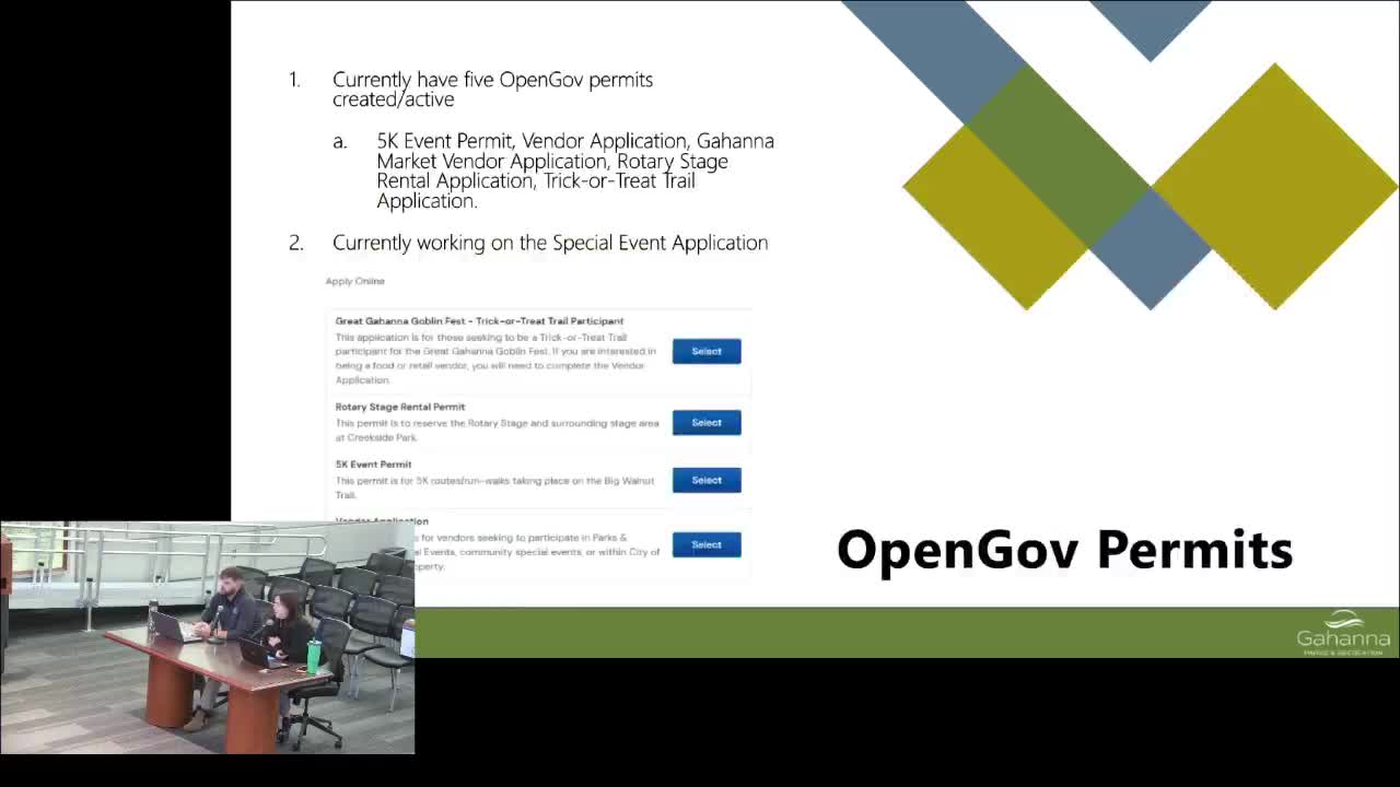 Gahanna Parks & Recreation reports 2025 event totals, ODNR grant and OpenGov permit rollout