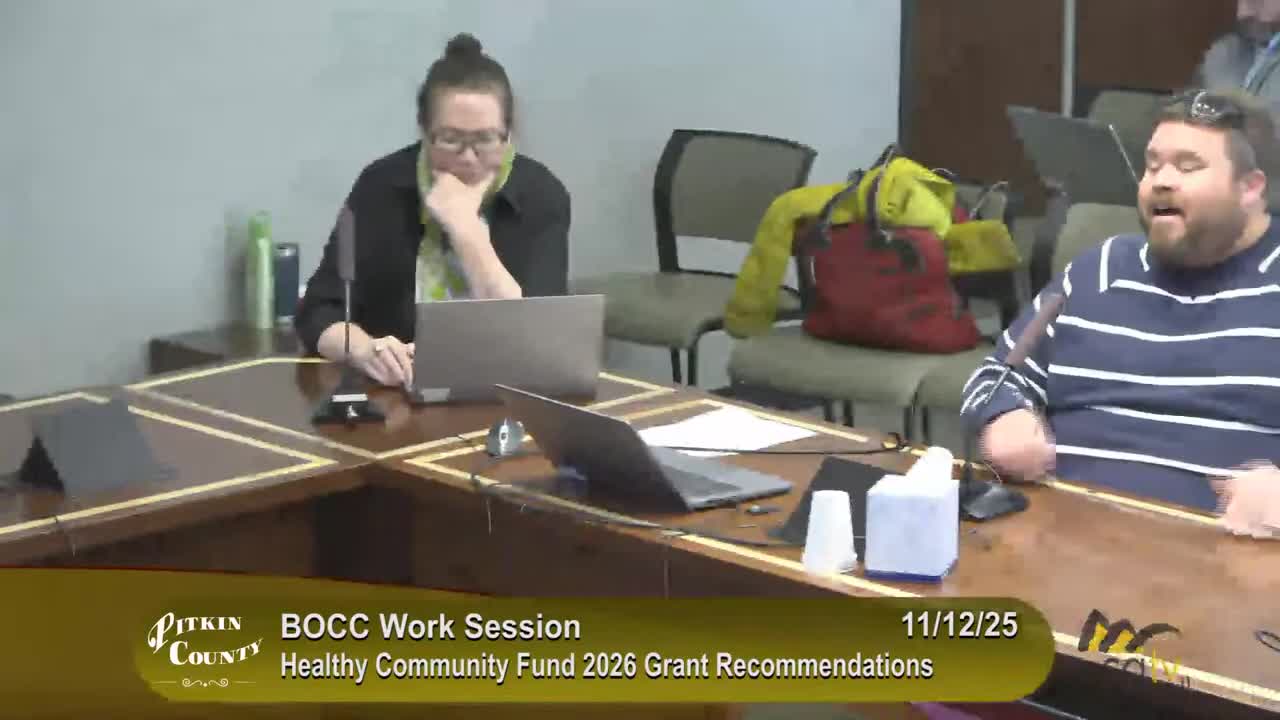 Pitkin County reviews 2026 Healthy Community Fund recommendations, reallocates $50,000 to emergency assistance