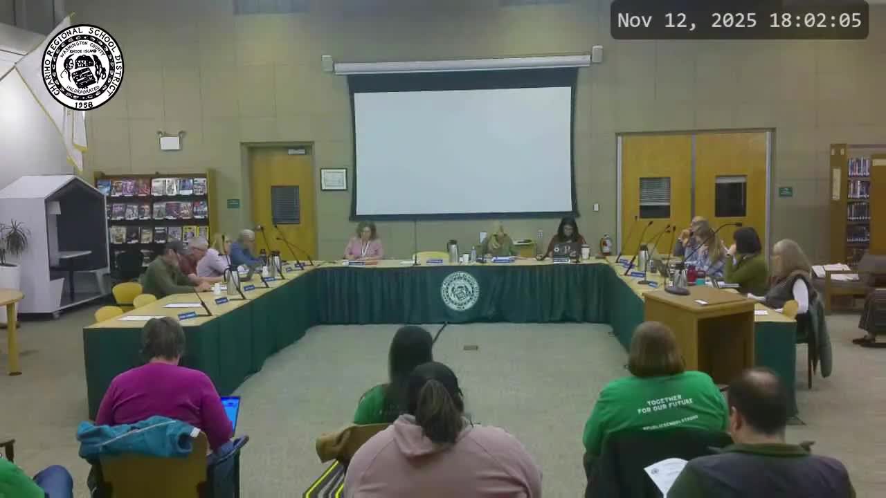 Chariho committee approves Troutman Pepper to handle real‑estate work for planned elementary school