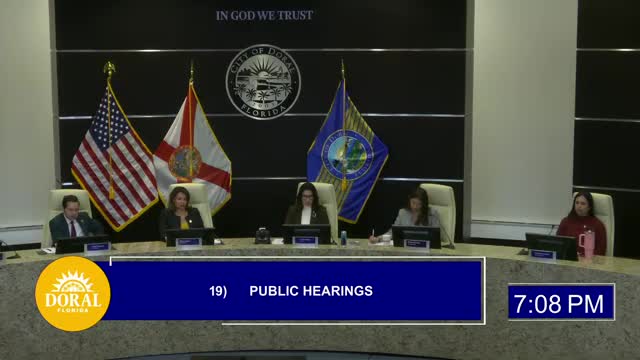 Doral council approves first readings on six ordinances and updates procurement and seal rules