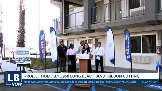 Long Beach opens 78-room interim shelter at 5950, city cites gains in shelter capacity