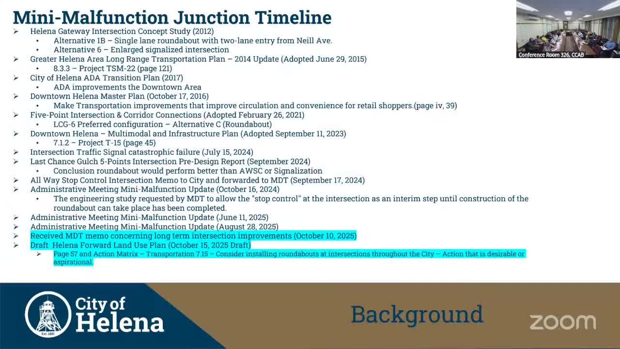 Helena staff to continue roundabout design for Last Chance Gulch intersection after safety, cost debate