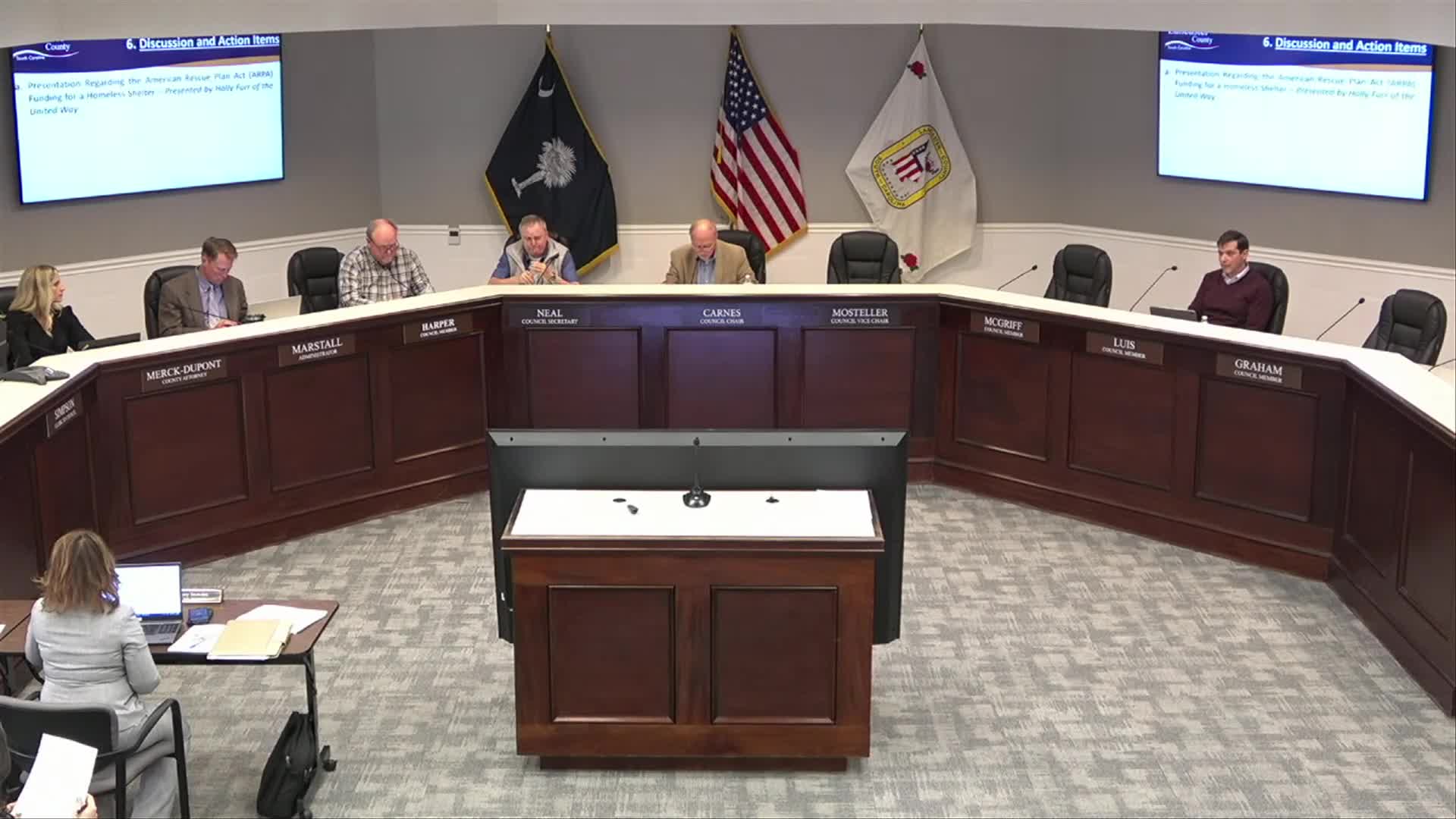 United Way outlines ARPA‑funded shelter plan; council asks for timeline and financial safeguards