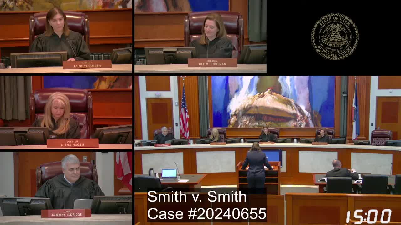 Utah Supreme Court hears challenge to how trial court calculated alimony