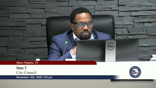 Glen Heights reviews street‑lighting requests, speed humps and data‑driven traffic calming