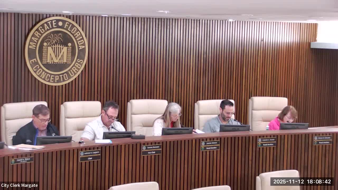 CRA report: Margate Boulevard work, utility undergrounding and sports‑complex RFQ moving forward